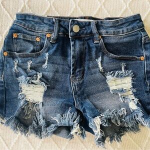 Almost Famous Distressed Denim Blue Shorts